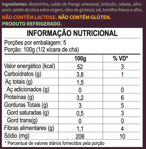 Sopa de Abobrinha e Brócolis