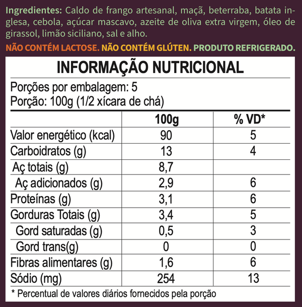 Sopa de Beterraba e Maçã