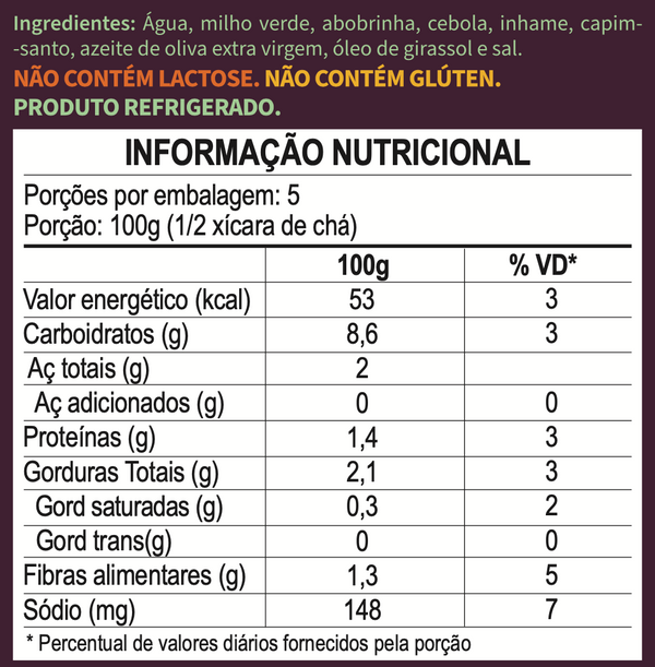 Sopa de Milho e Capim-santo (vegana)