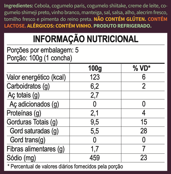 Ragú Trio de Cogumelos